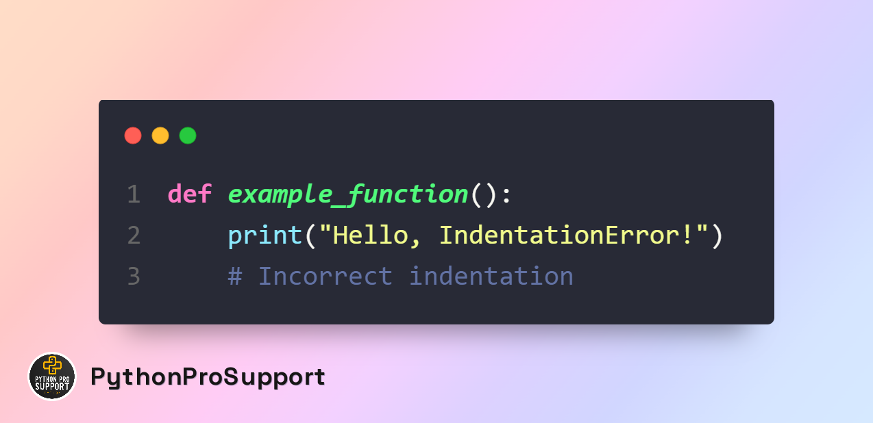 Learn IndentationError in Python