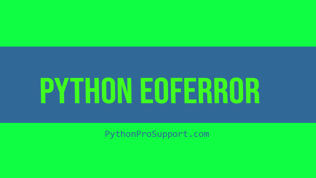 Python EOFError