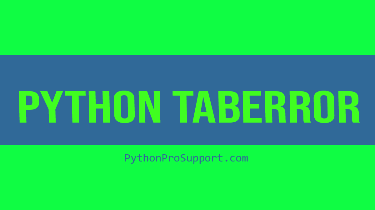 Python TabError