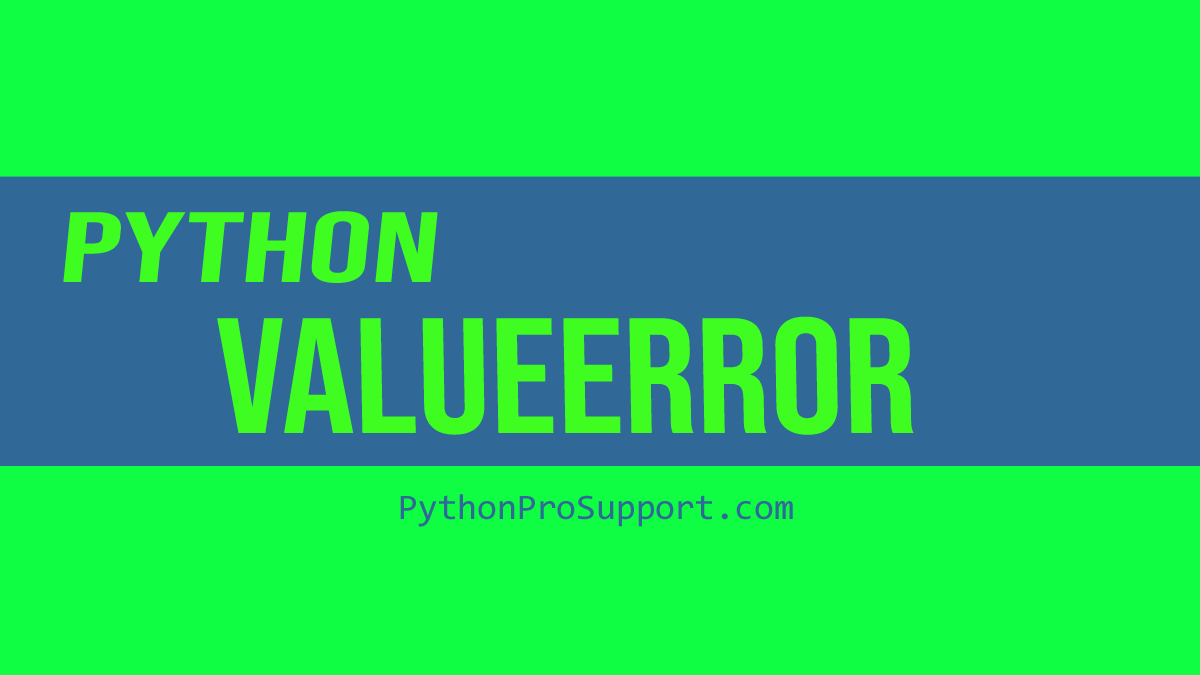 ValueError in Python