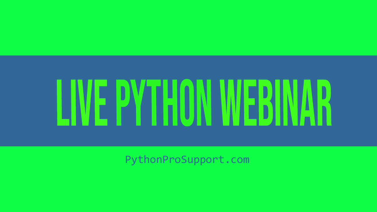 LIVE Python Webinar thumbnail